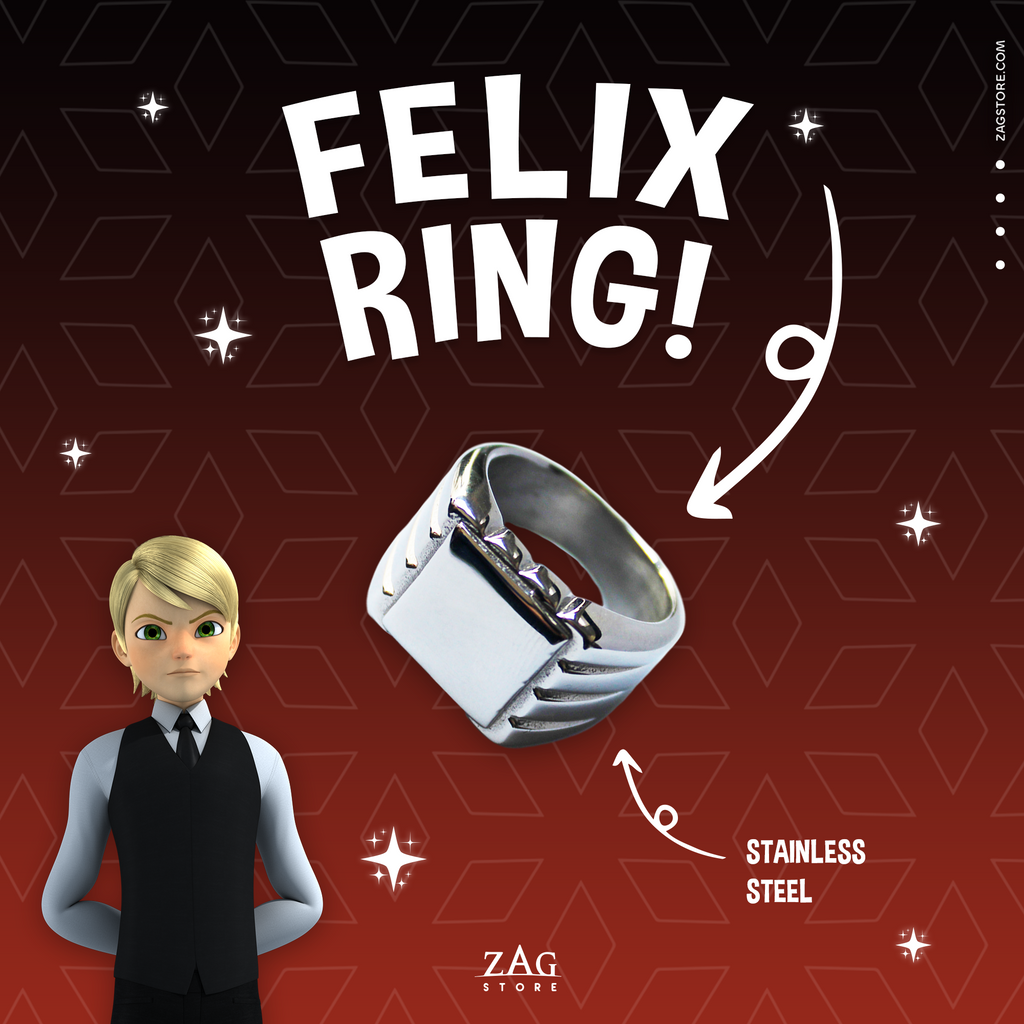Felix Stainless Steel Ring Miraculous Ladybug