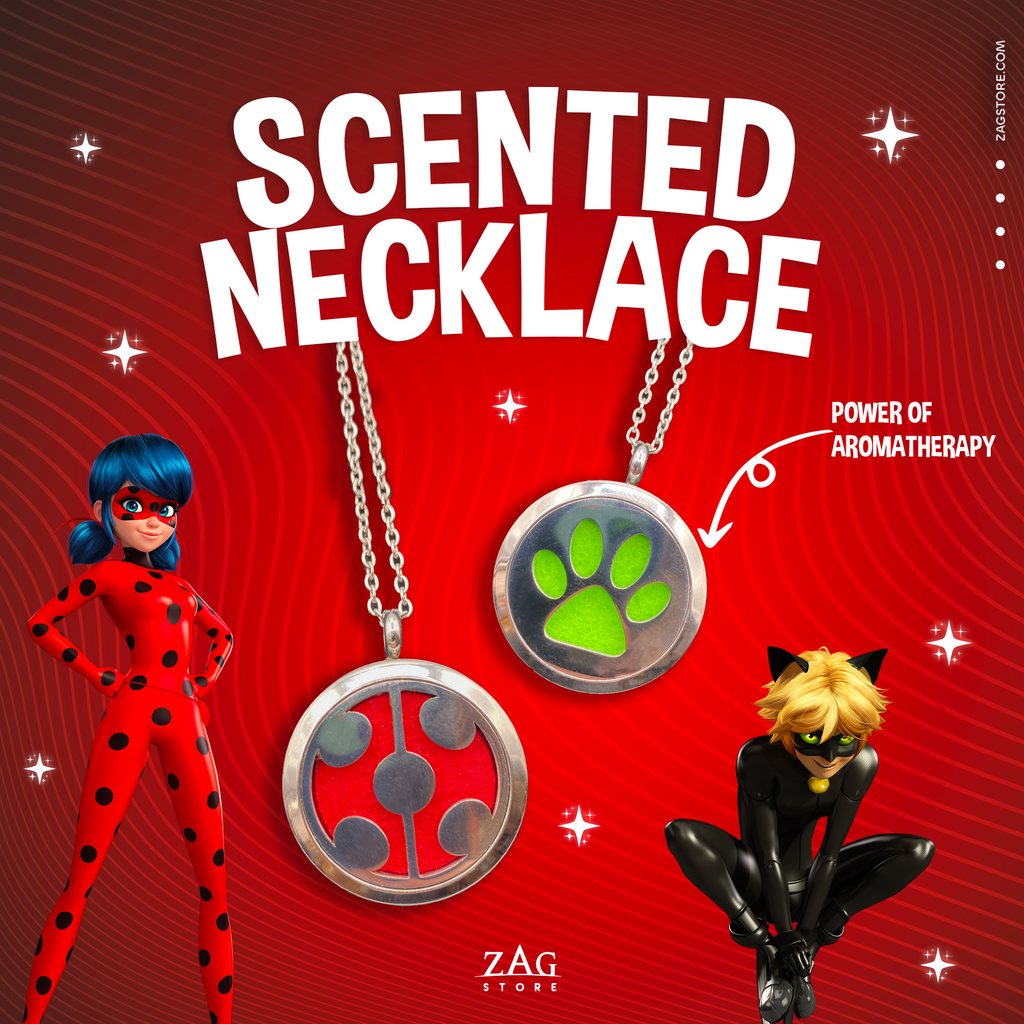 Miraculous Ladybug and Cat Noir Scented Necklace Locket