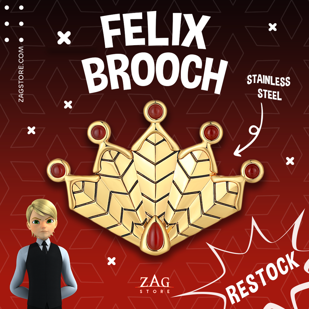 Felix Gold Brooch from Miraculous ladybug