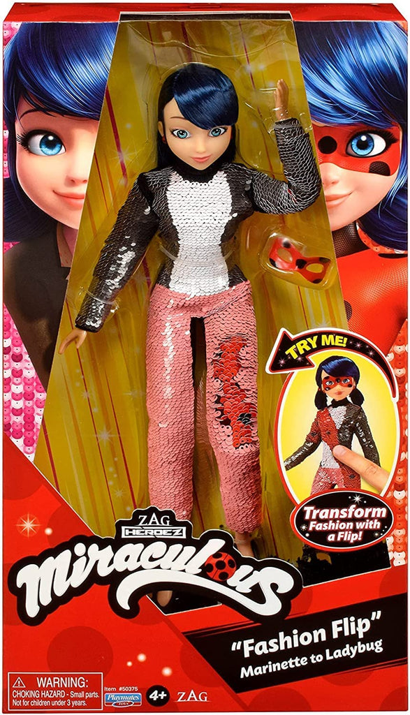 Miraculous Fashion Flip Ladybu Doll Playset, 2 Pieces, Assembled 12 inch